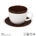 8oz xícara e Saucer Seesame Glaze Design